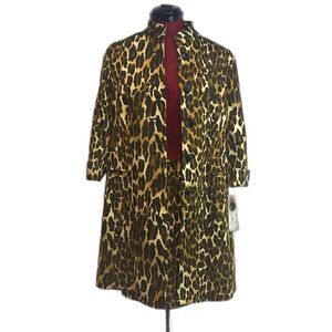 Kasper Skirt Suit Women's Size 4P Leopard Print 2-Piece Set Skirt & Blazer NWT